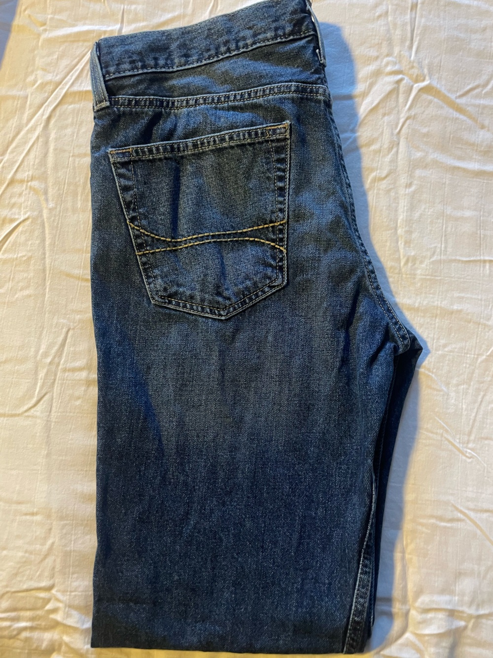 Hollister Men's Dark Blue Straight Jeans